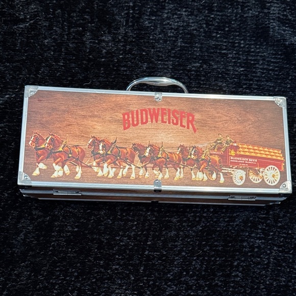 Budweiser BBQ Tool Set - Brown and Red - Picture 1 of 6